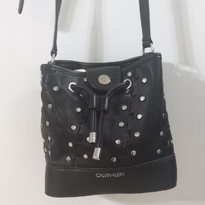 Calvin Klein Black Studded Crossbody Bag